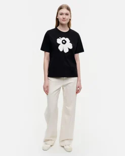 Vaatteet Marimekko Erna Relaxed Unikko Placement T-Paita