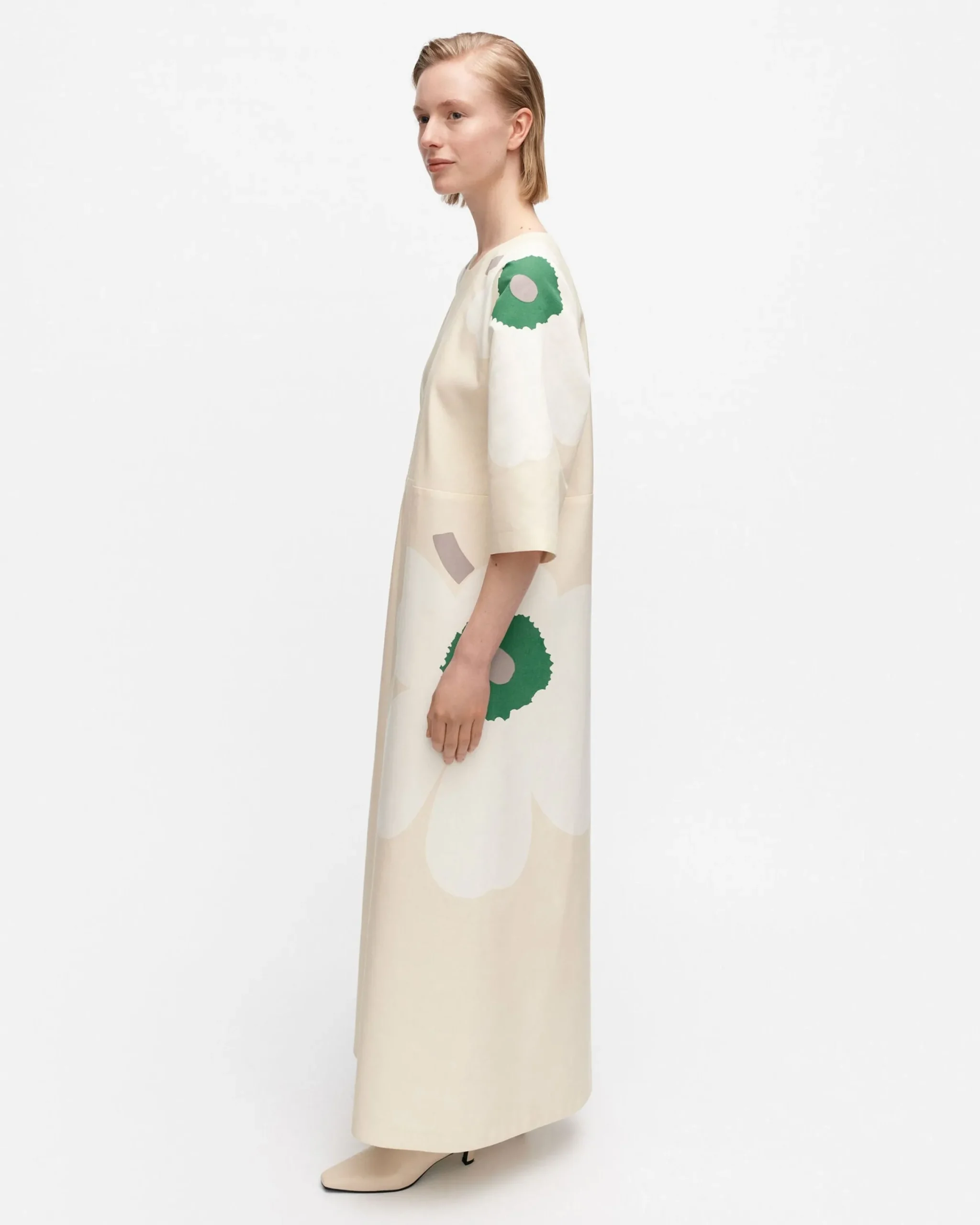 Vaatteet Marimekko Kaiku Heijastus Unikko Puuvillapellavamekko