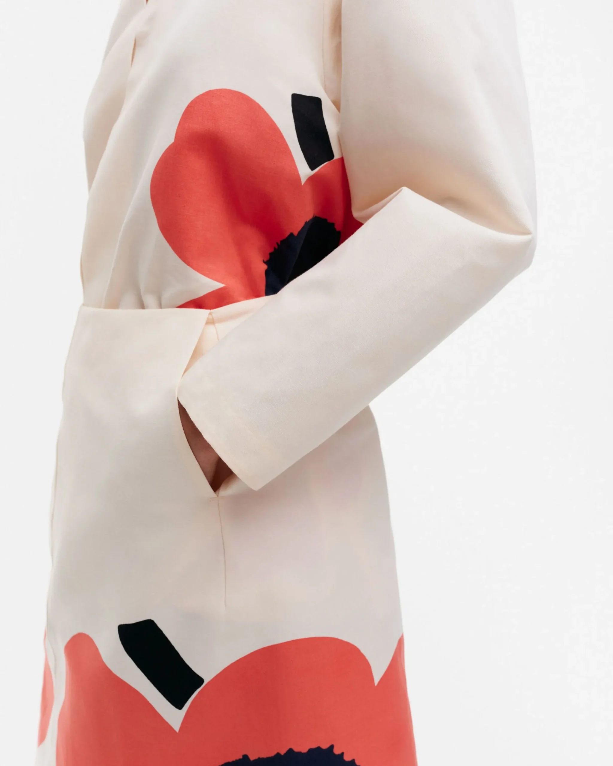 Vaatteet Marimekko Kaksi Heijastus Unikko Puuvillapellavahame