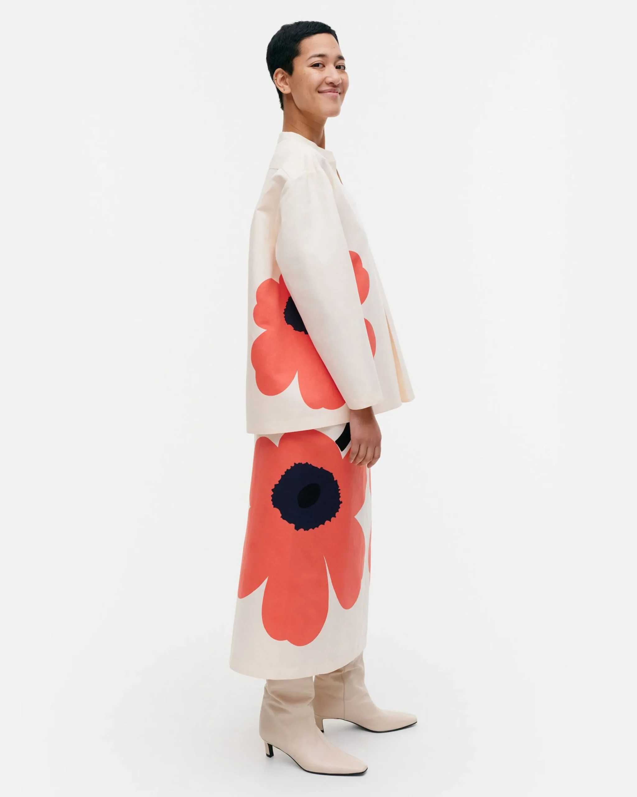 Vaatteet Marimekko Kerran Heijastus Unikko Puuvillapellavapaita