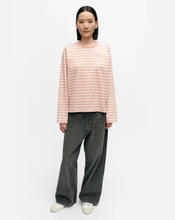 Vaatteet Marimekko Kioski Tasaraita Relaxed Longsleeve Trikoopaita