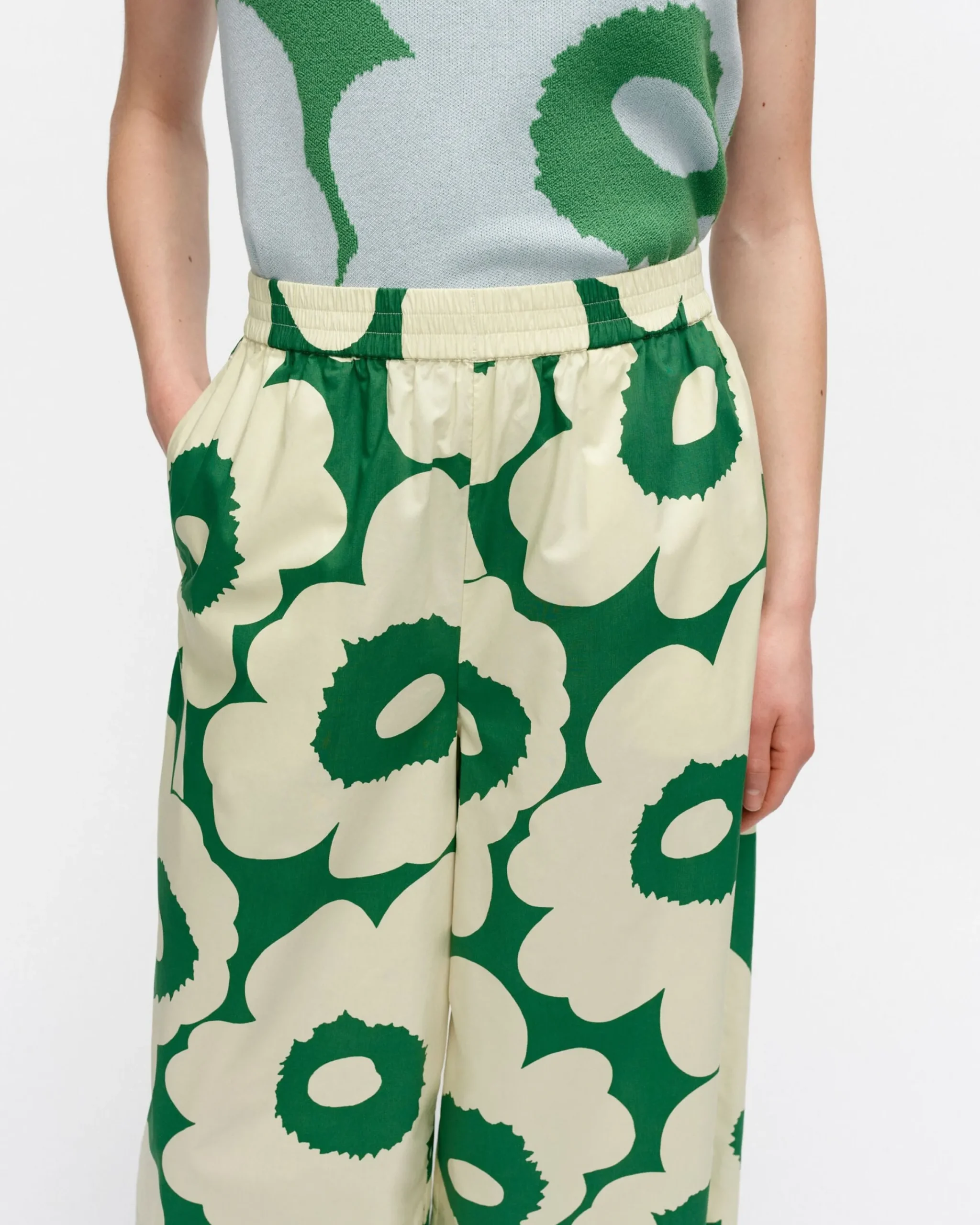 Vaatteet Marimekko Kohti Unikko Puuvillapopliinihousut