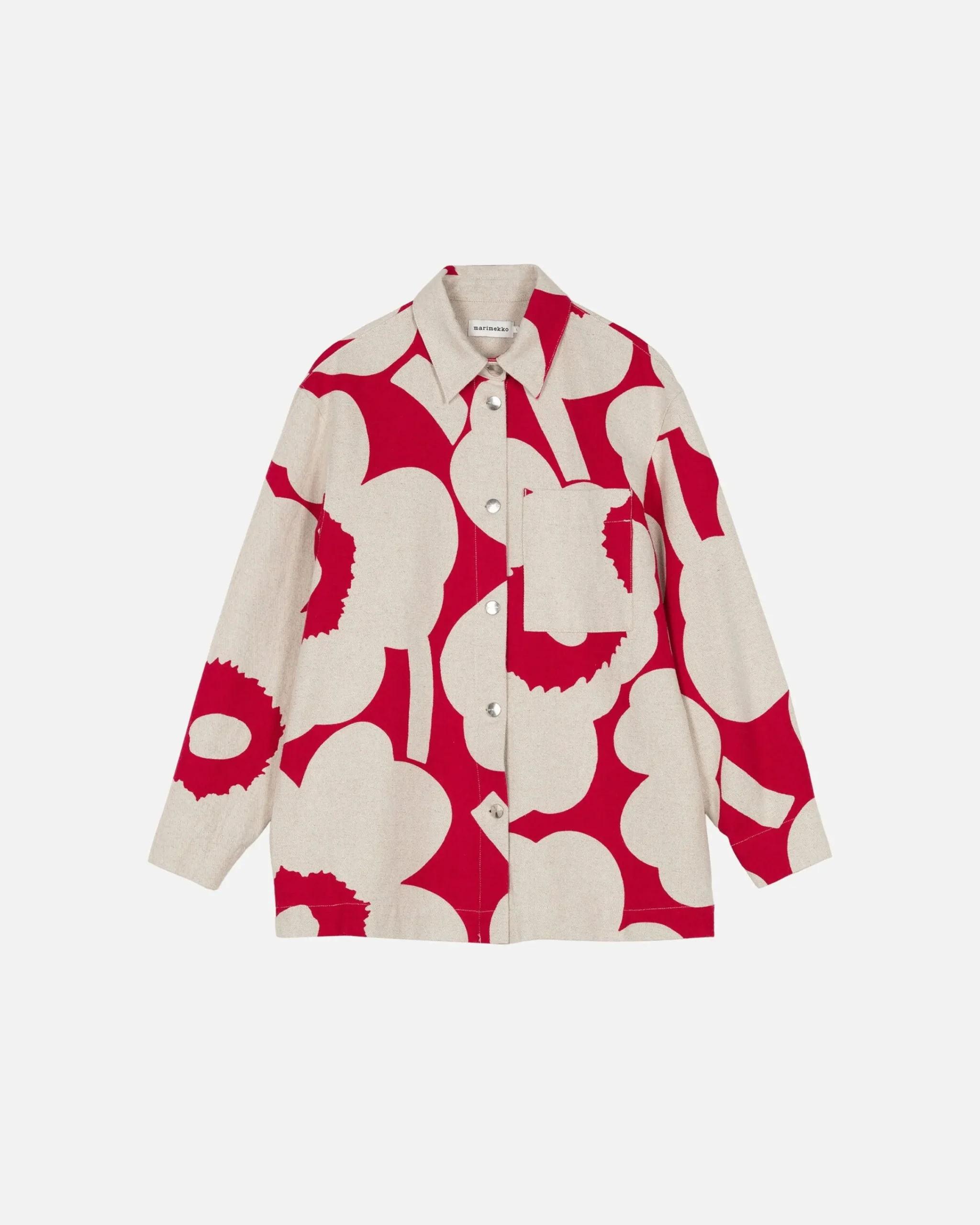 Vaatteet Marimekko Kulmat Unikko Puuvillapellavapaitatakki