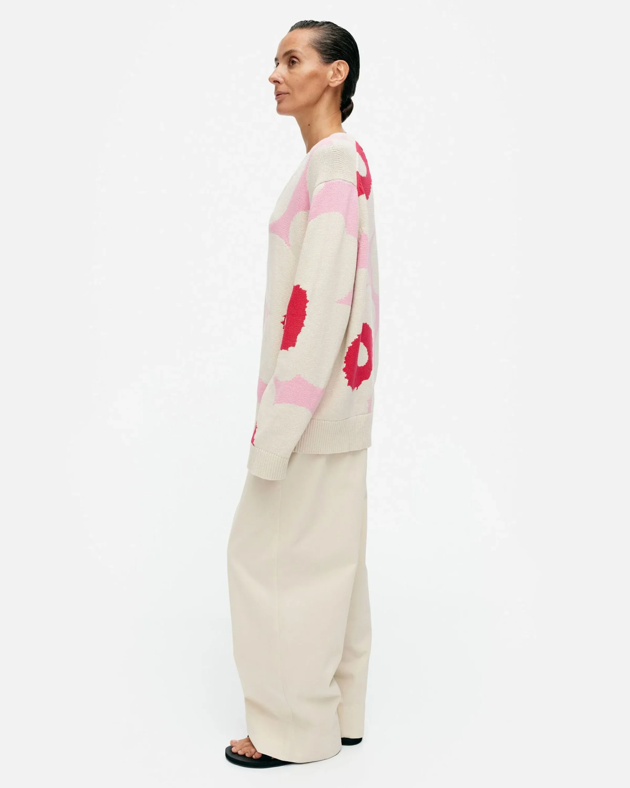 Vaatteet Marimekko Pu00E4Ivu00E4 Unikko Puuvillaneulepusero