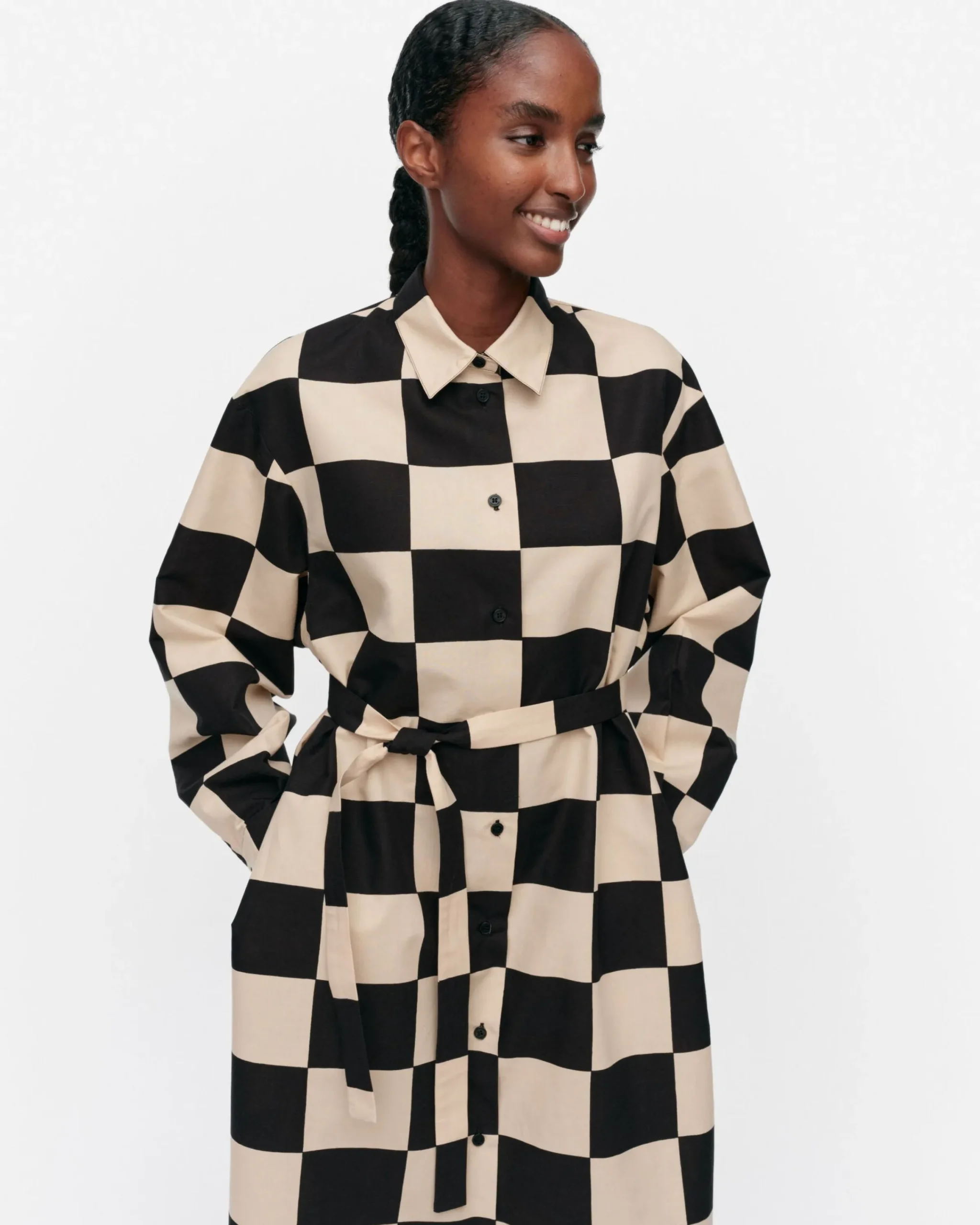 Vaatteet Marimekko Rasteri Kukko Ja Kana Puuvillapellavamekko