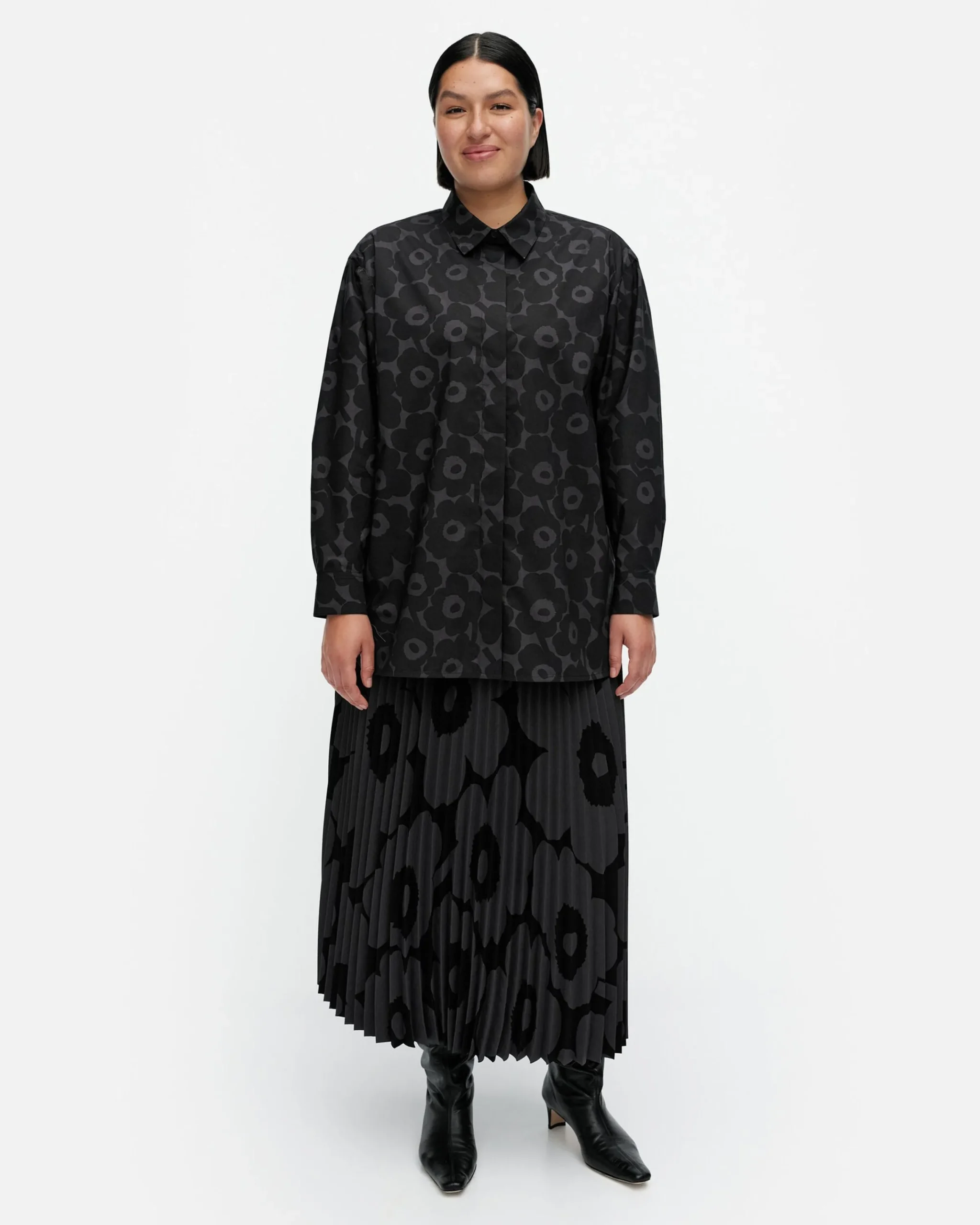 Vaatteet Marimekko Ruoste Mini Unikko Puuvillapopliinipaita