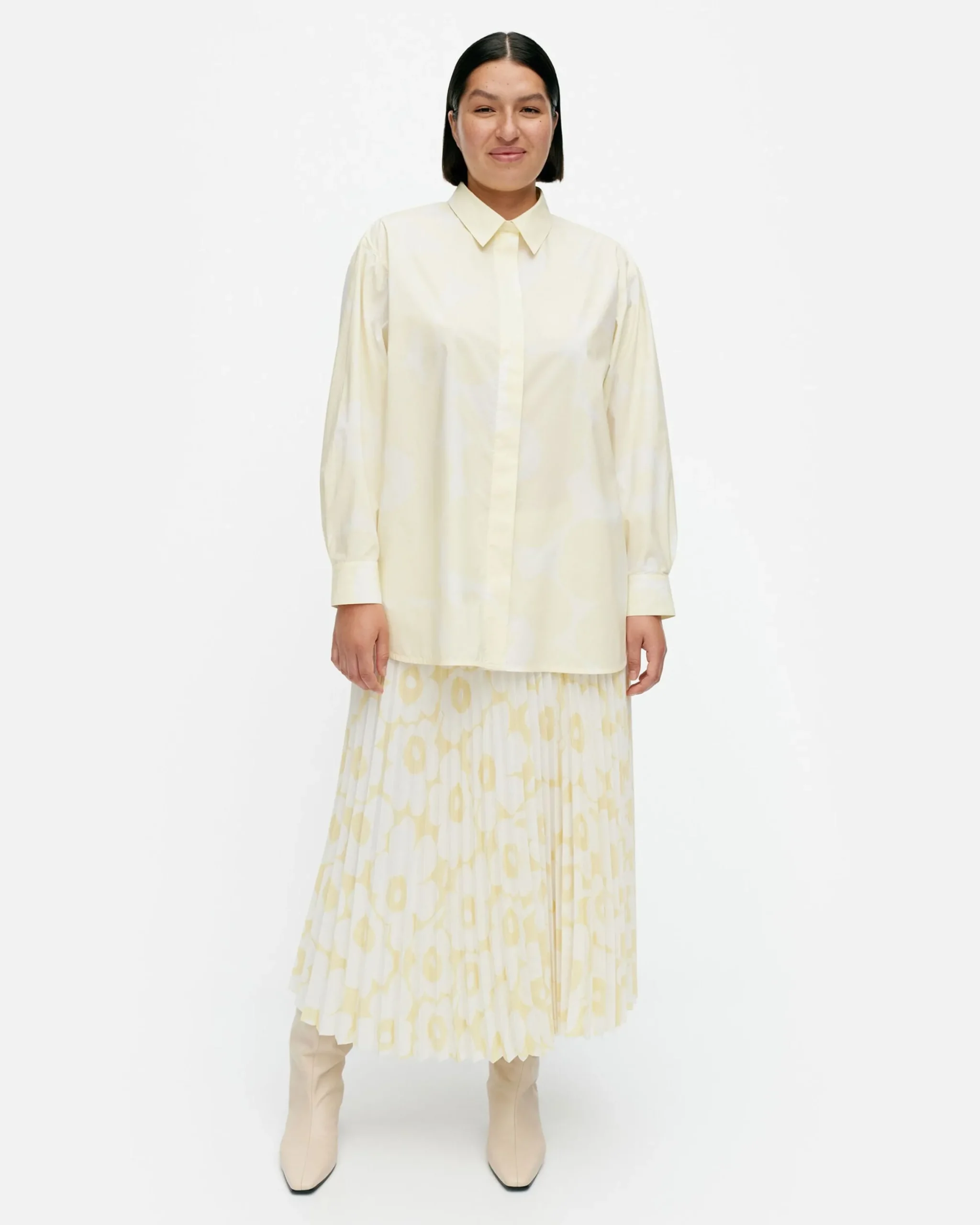 Vaatteet Marimekko Ruoste Unikko Puuvillapopliinipaita